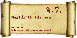 Majláth Tímea névjegykártya